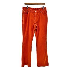 Vintage Y2K Levis 517 Slim Boot Cut Corduroy Pants Women Juniors 13 Burnt Orange